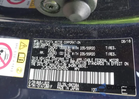 2019 Lexus Rx 350 из США, поврежденный, VIN JTJBZMCA9K2039250